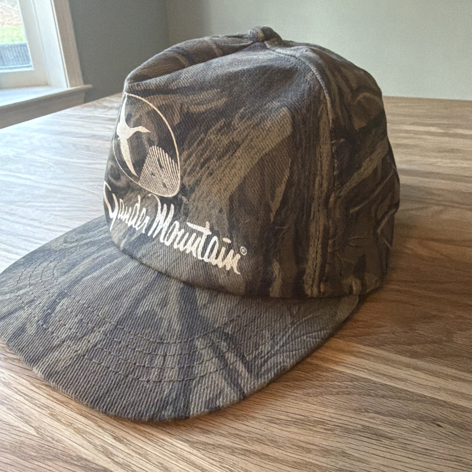Vintage Mossy Oak Fall Foliage Gander Mountain Camo Snapback Hat Cap Made USA