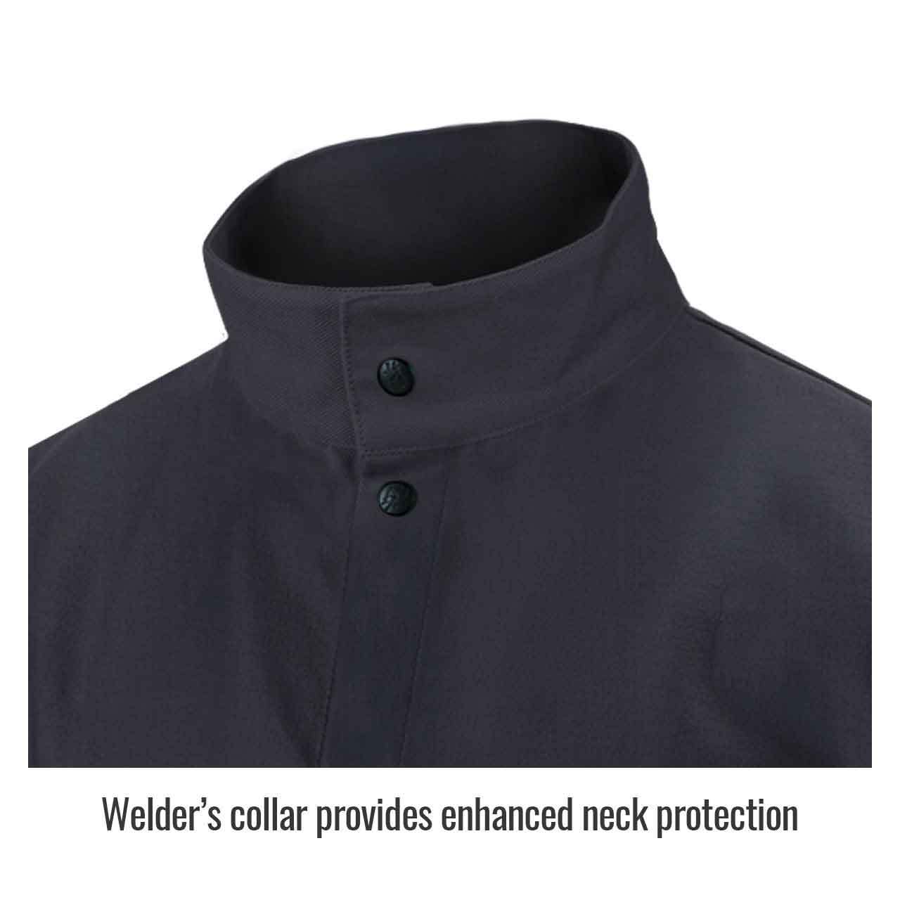 Black Stallion FBK9-30C Flame-Resistant Cotton Welding Jacket Black Large