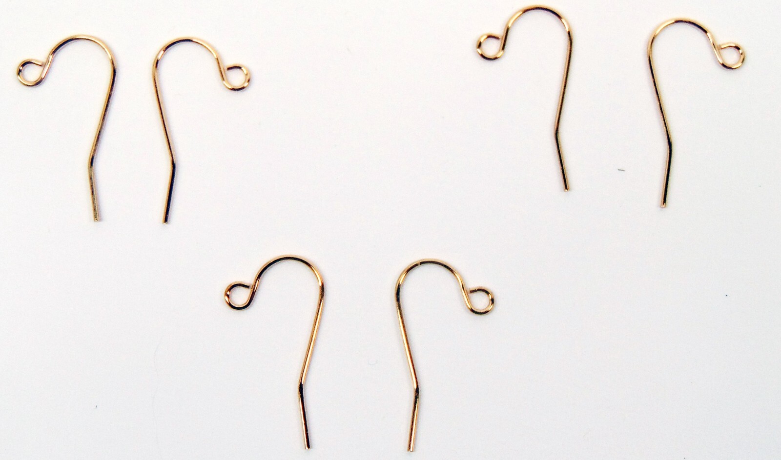 100 Gold Plated Stainless Steel Ear Wires Hooks ~ 21 gauge with Open Loop end