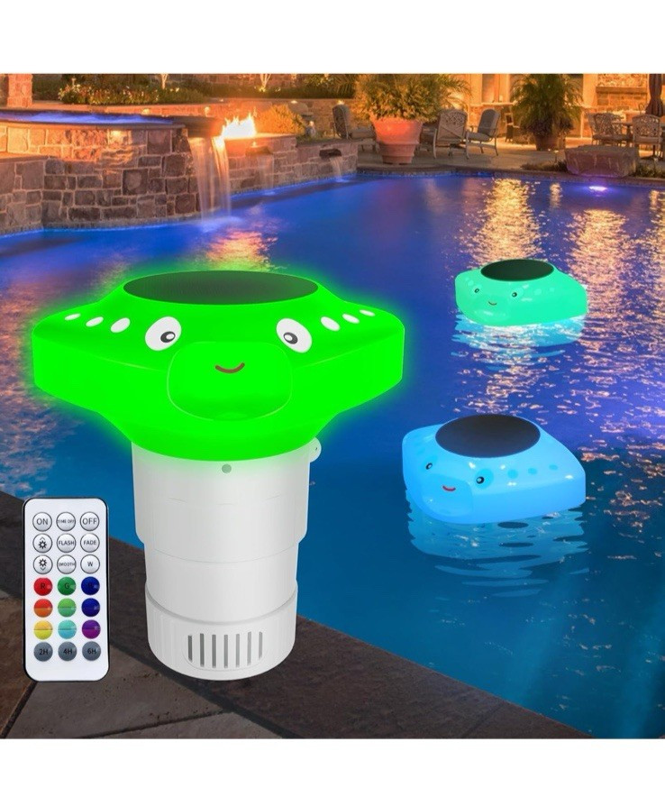 pool floater Cute Devil Fish Chlorine Dispenser for Chlorine 3 inch, 16 Colors