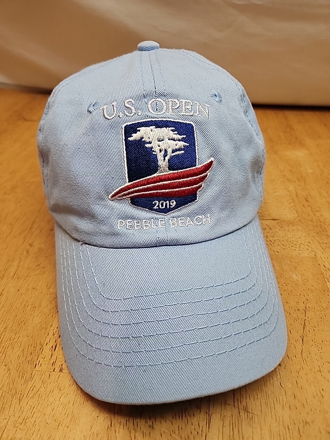 US Open 2019 Pebble Beach Hat Cap SlideBack Adjustable USGA Member Light Blue