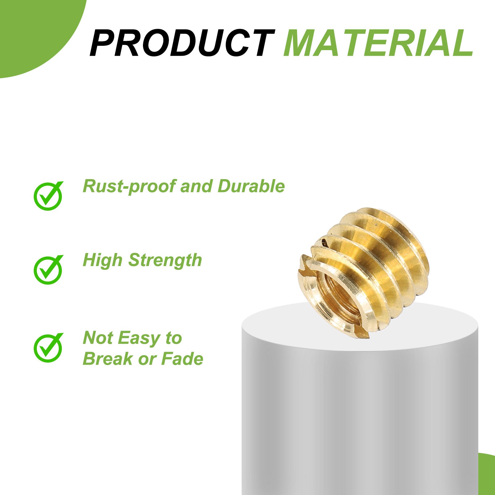 12 Pcs 1/4" Female to 3/8" Male Convert Screws Adapter Mount, Gold