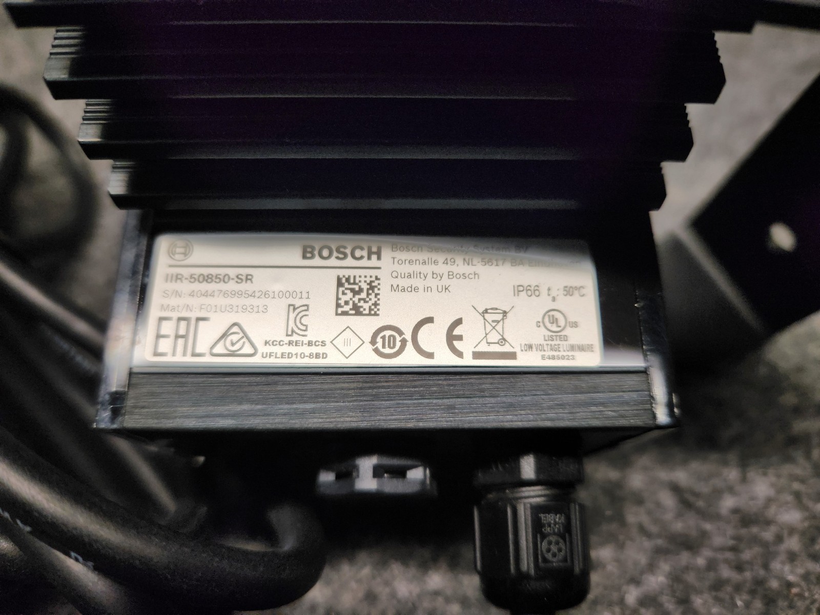 Bosch IIR-50850-SR Infrared Illuminator Security/Surveillance Device *Tested*