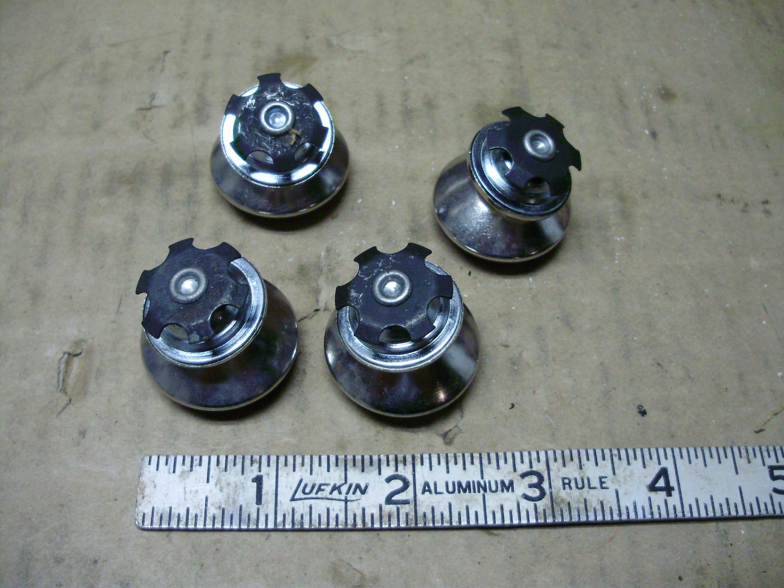 Shiffler 1876 Metal Chair / Desk Swivel Glides, Lot of 4