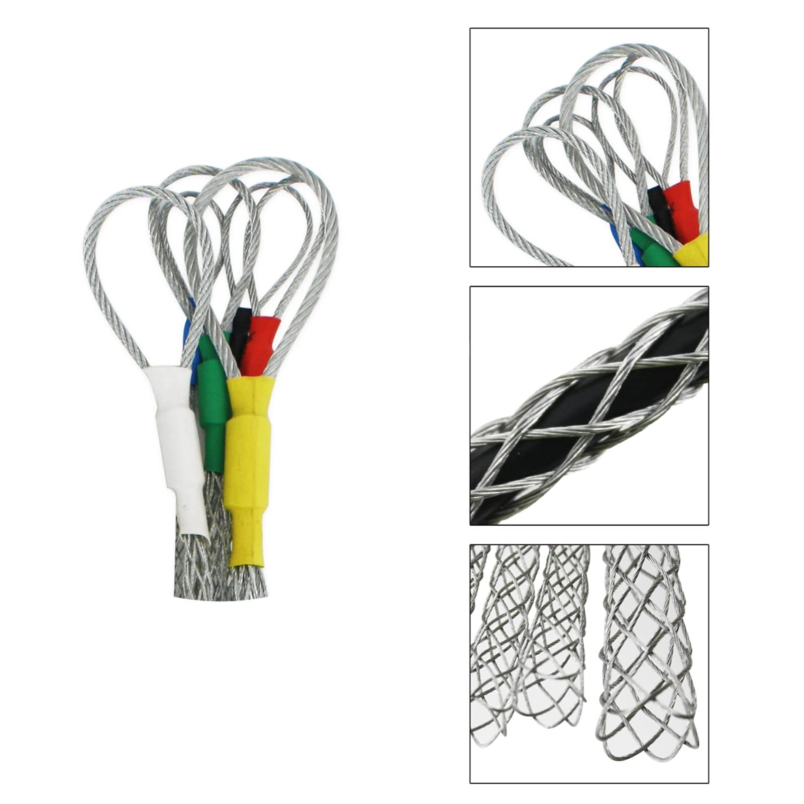 Cable Pulling Grip Sock Kit Galvanizing Steel Antislip Pipe Cable Wire Pulling G