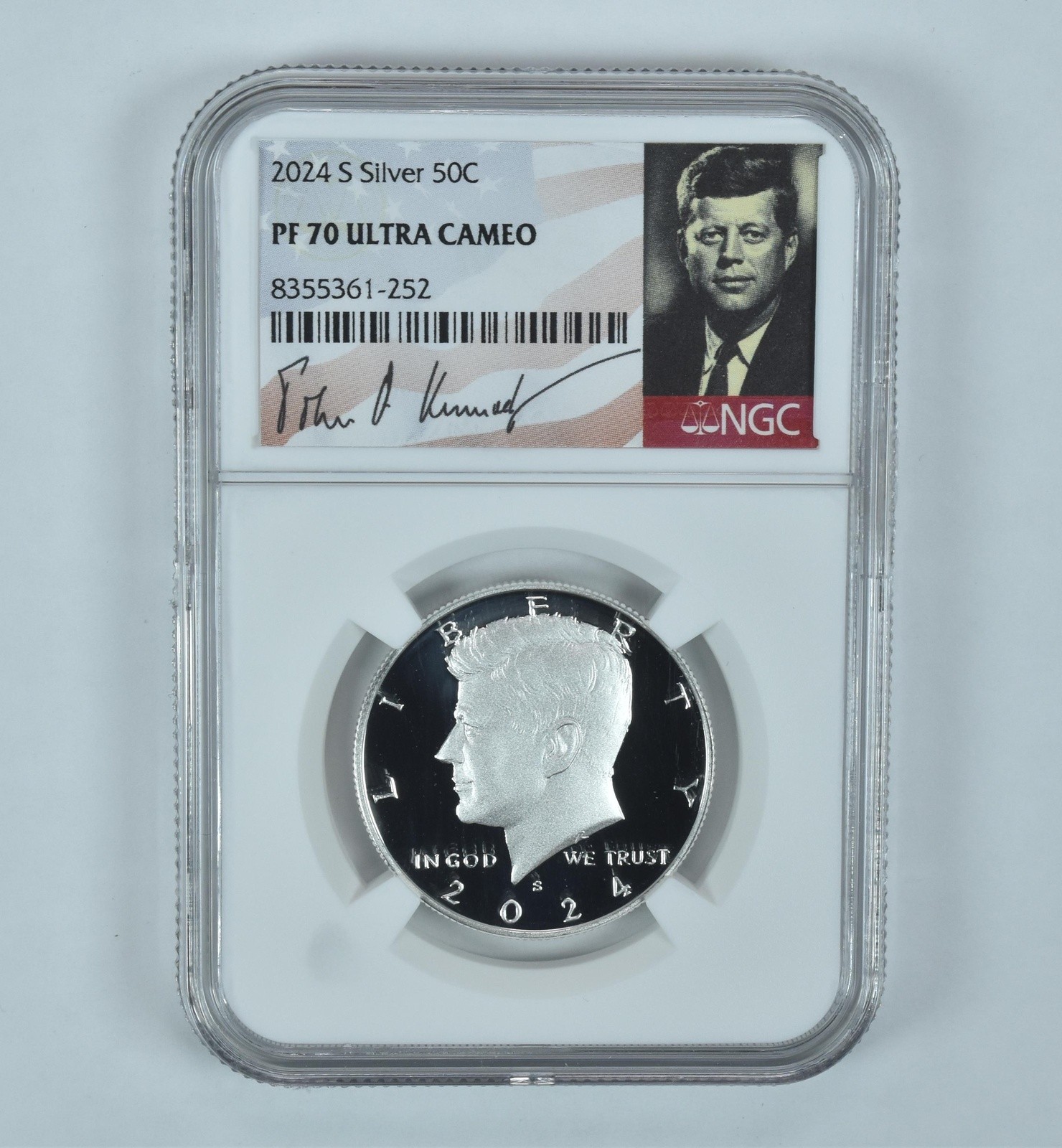 2024-S Kennedy Half Dollar Silver PF70 UCAM NGC Signature Label