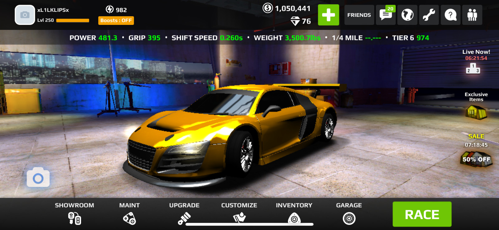 Rush Racing 2 In-game Vehicle. 6-8$ each