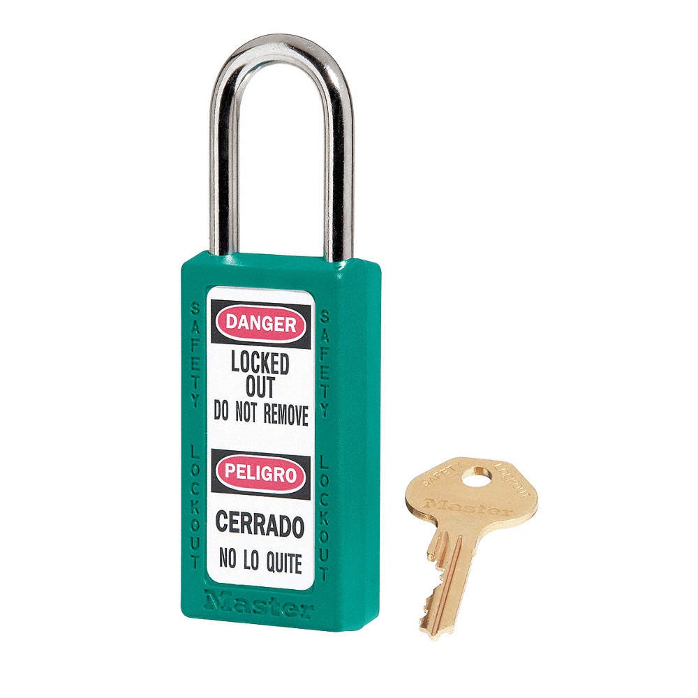 MASTER LOCK 411TEAL Lockout Padlock,KD,Teal,3"H 8RFM9
