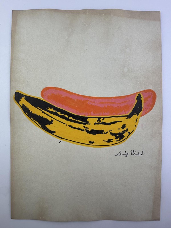 Andy Warhol COA Vintage Painting Drawing Art Original Signed Stamp