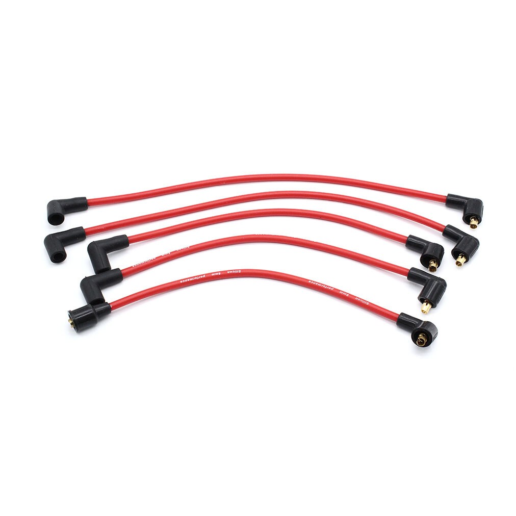 RED 8mm Silicon High Performance HT Leads Spark Plug Wires For MGB 1800cc Models