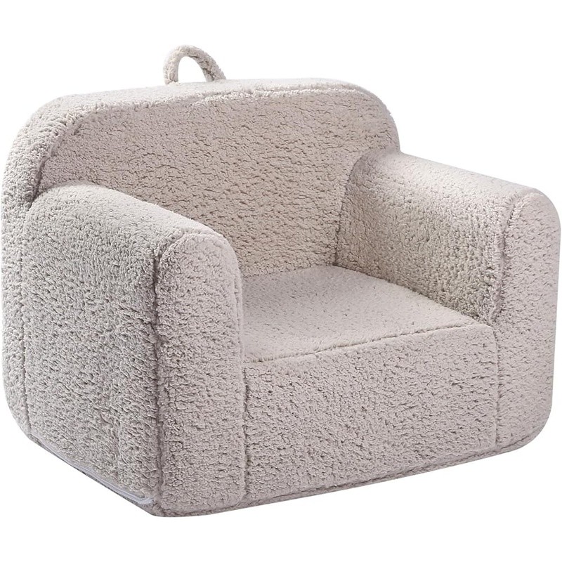 Kids Soft Sherpa Foam Chair Toddler Sofa Cuddly Kids Furniture Removable Cover
