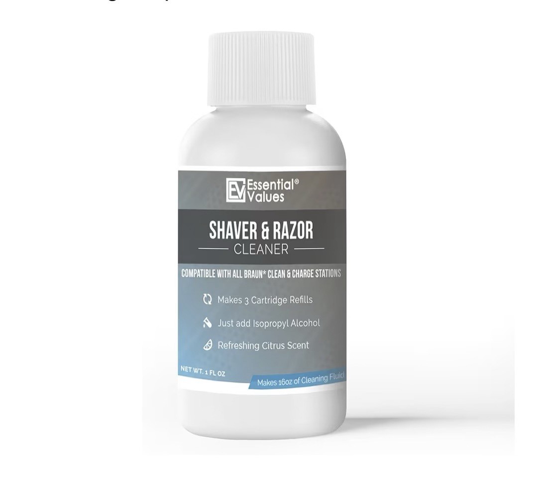 Essential Values Shaver & Razor Cleaner Citrus Scent 3 Pack Makes 3 Refills