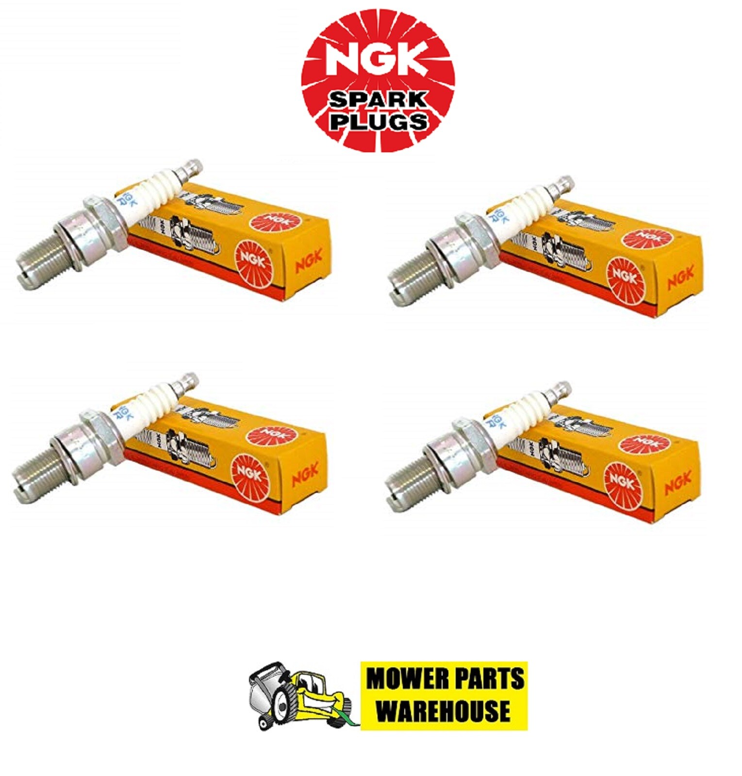 4 GENUINE NGK SPARK PLUGS BPR5ES 7734 SMALL ENGINE STANDARD PLUG 4006