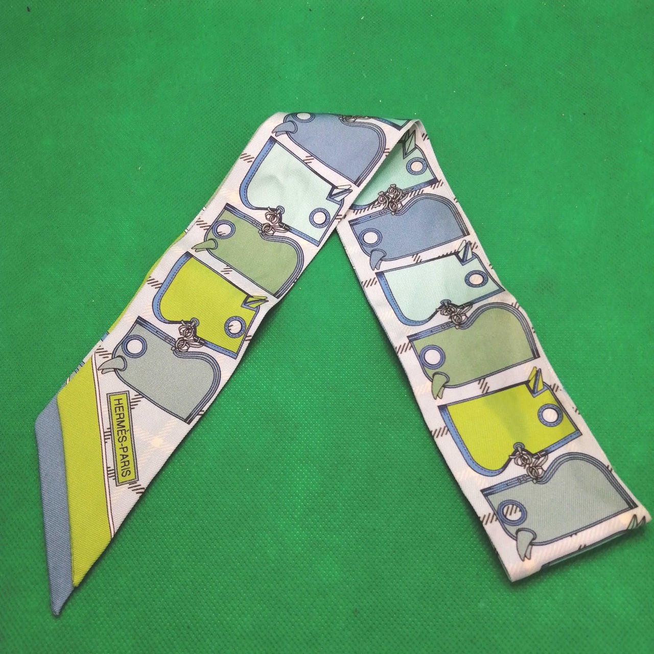 Hermes Twilly Camails Blue Brand New Accessories