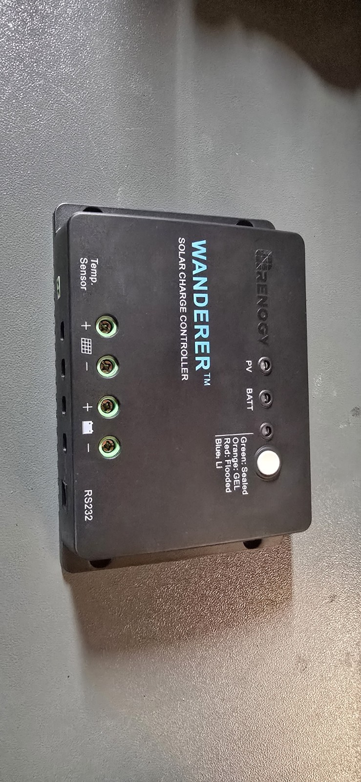 Renogy Wanderer Li 30A Solar Charge Controller + BT1 Bluetooth Lithium PWM