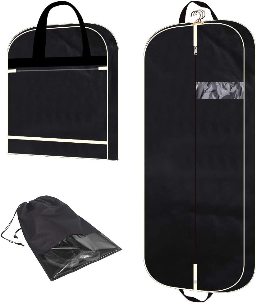 DIOMMELL 54" Garment Bag With Extra Large Pockets For Travel Gusseted Suit Cover