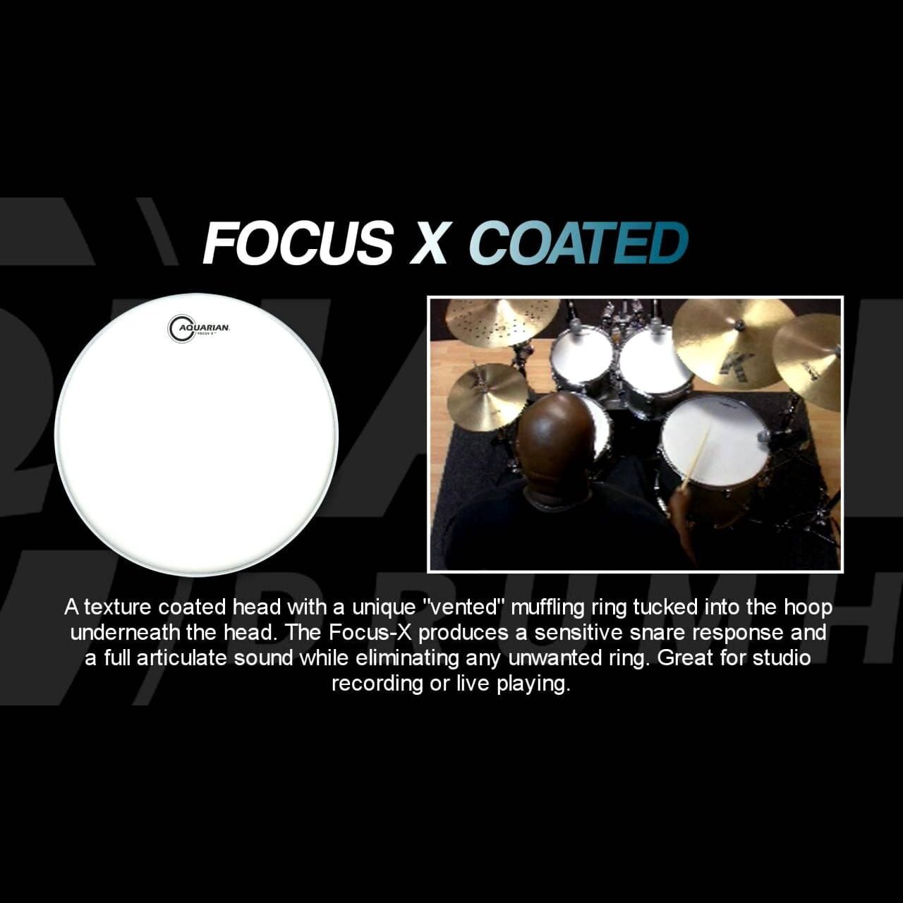 Aquarian Focus-X Clear Drumhead 15"