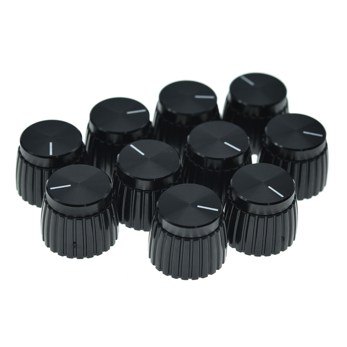 10x Guitar Amplifier-Knobs-Black-w-Black-Cap-Push-on-fit-Marshall-Amplifier