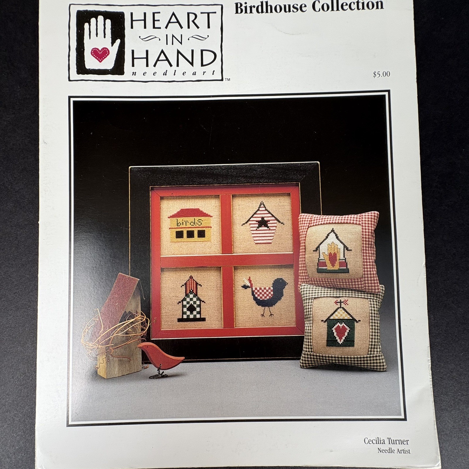 Heart In Hand Birdhouse Collection Cecelia Turner Cross Stitch Pattern Only 1997
