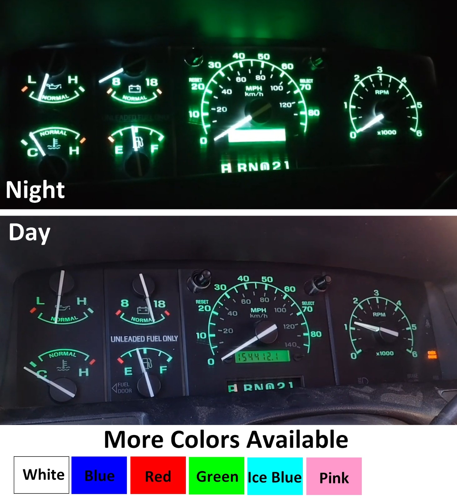 LED Speedometer Gauge Cluster light KIT for 1992-1996 Ford F150 F250 F350 Bronco