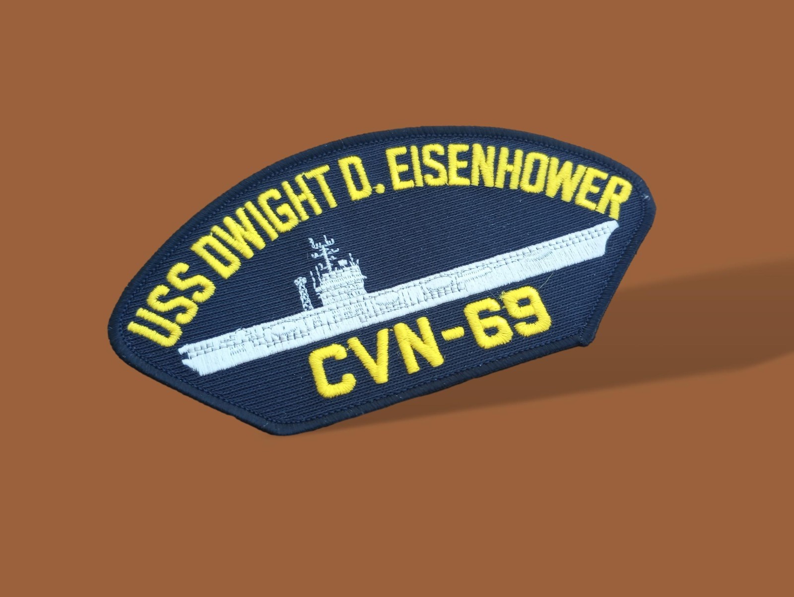 U.S NAVY SHIP HAT PATCH USS DWIGHT D. EISENHOWER CVN-69 SHIP PATCH U.S.A MADE