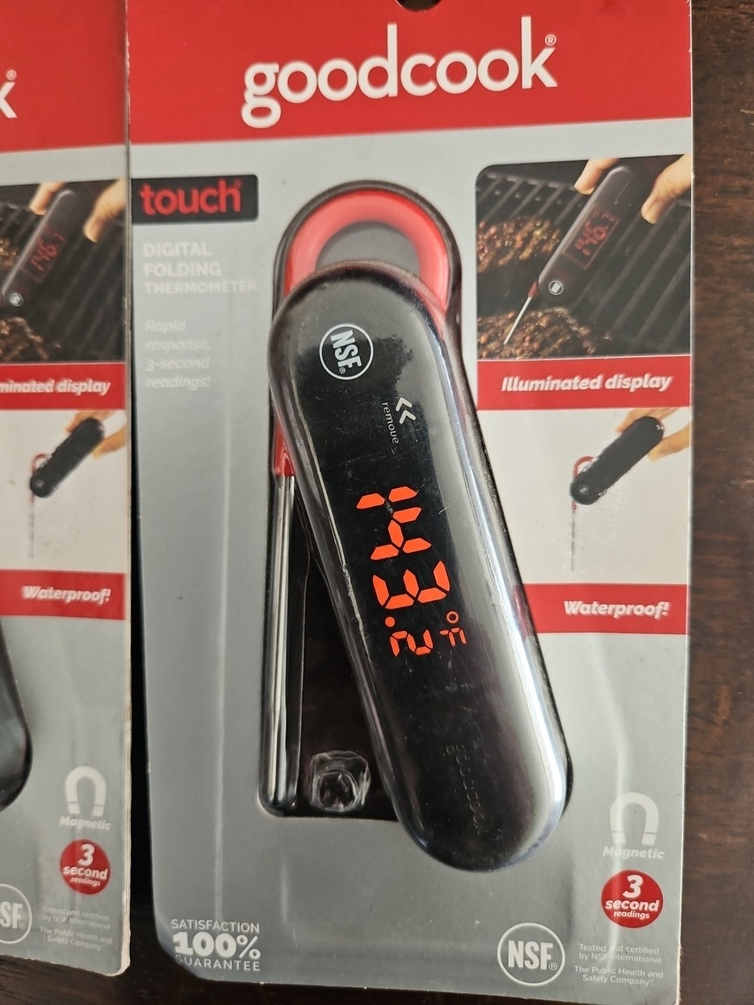 2 Goodcook Touch Digital Folding Thermomter New