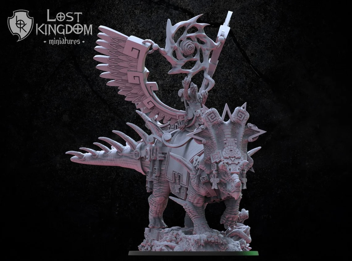 Ancient Kuakuauitl With Vortex - 28-32mm Cuetzpal - Resin Tabletop Miniature