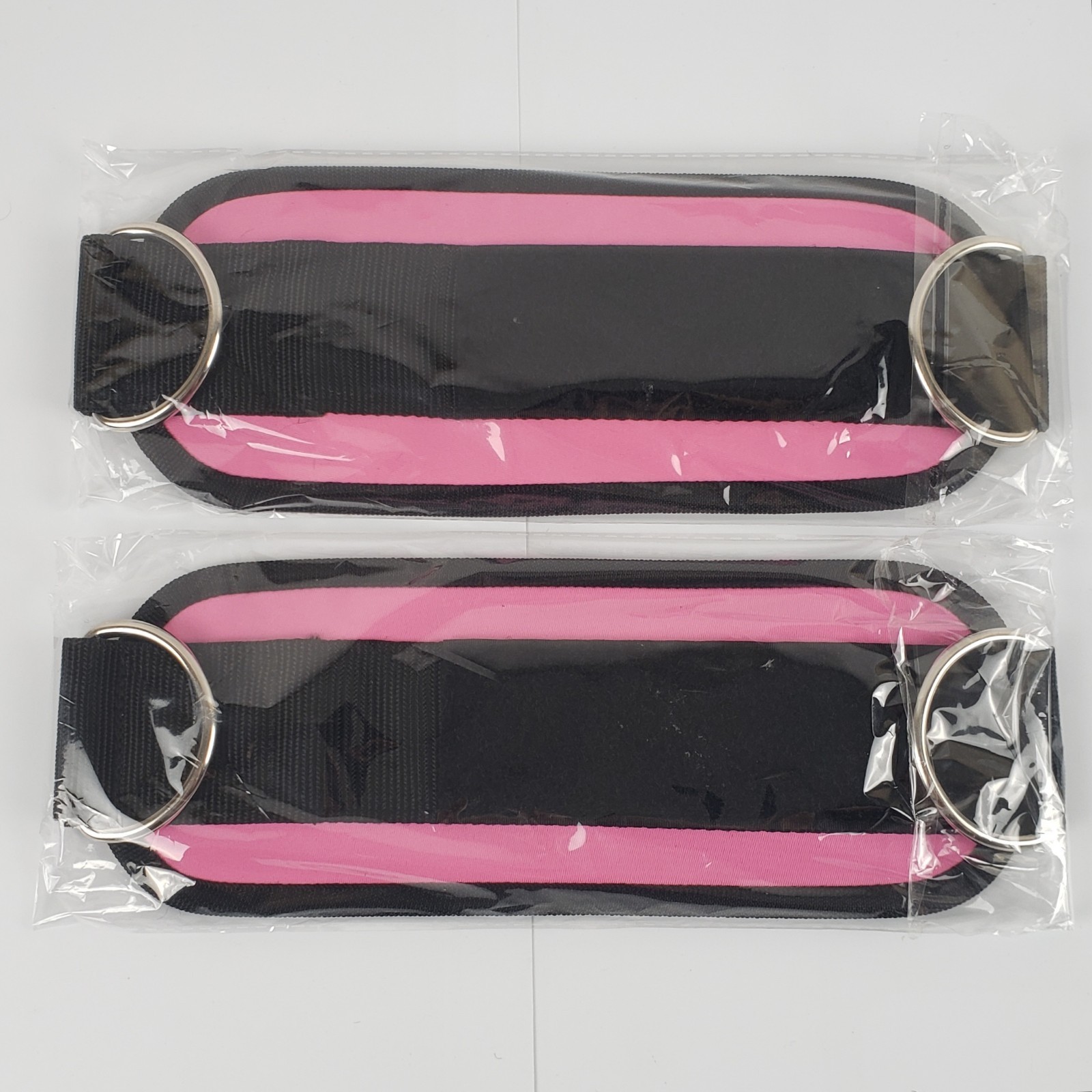 Weight Resistance Ankle Straps D-Ring Cable Attachment Leg Workout Pink Black