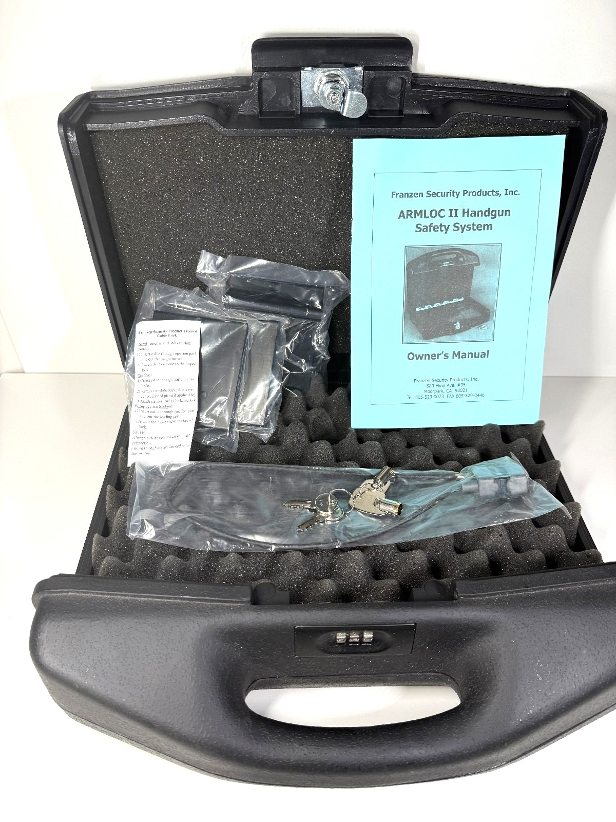 FRAZEN ARMLOC II HANDGUN SECURITY SAFETY SYSTEM - HARD GUN CASE  BRAND NEW