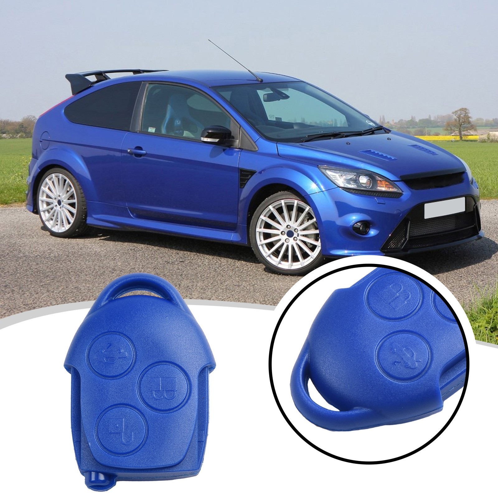 Blue Remote Control Replacement Shell KEY CASE Key Shell ABS Blue Brand New