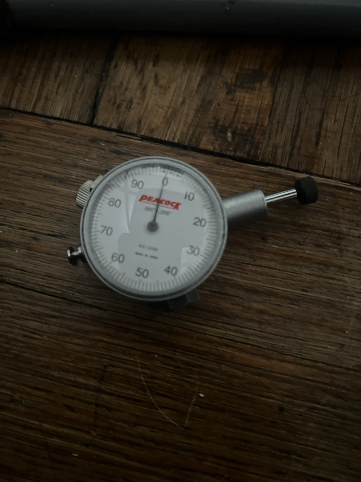 Peacock Dial Indicator No.1200, .001" Res - .200" Travel - Good Condition