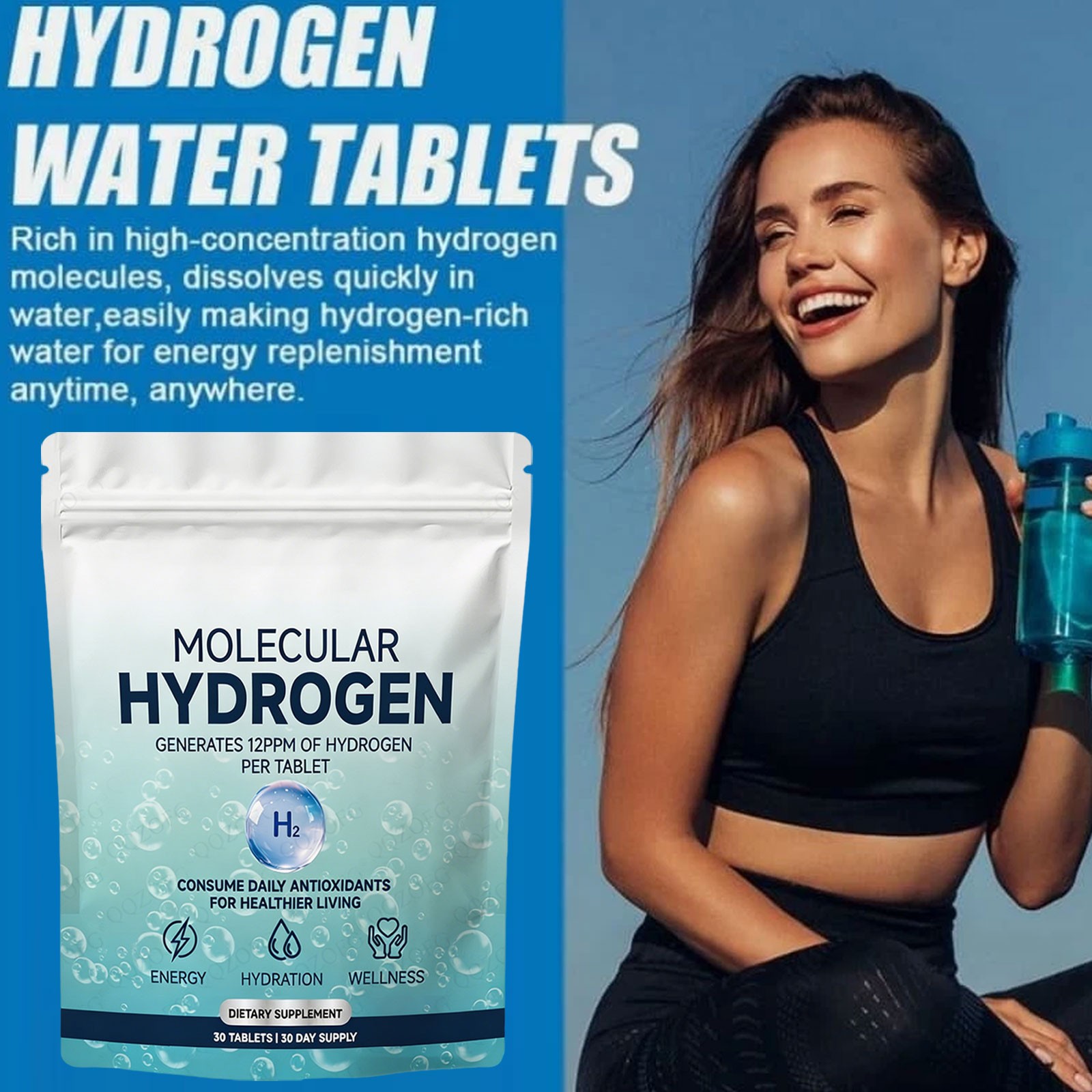 Hydrogen Tablets for Drinking Water, Hydrogen Water Tablets Energy-boosting 1
