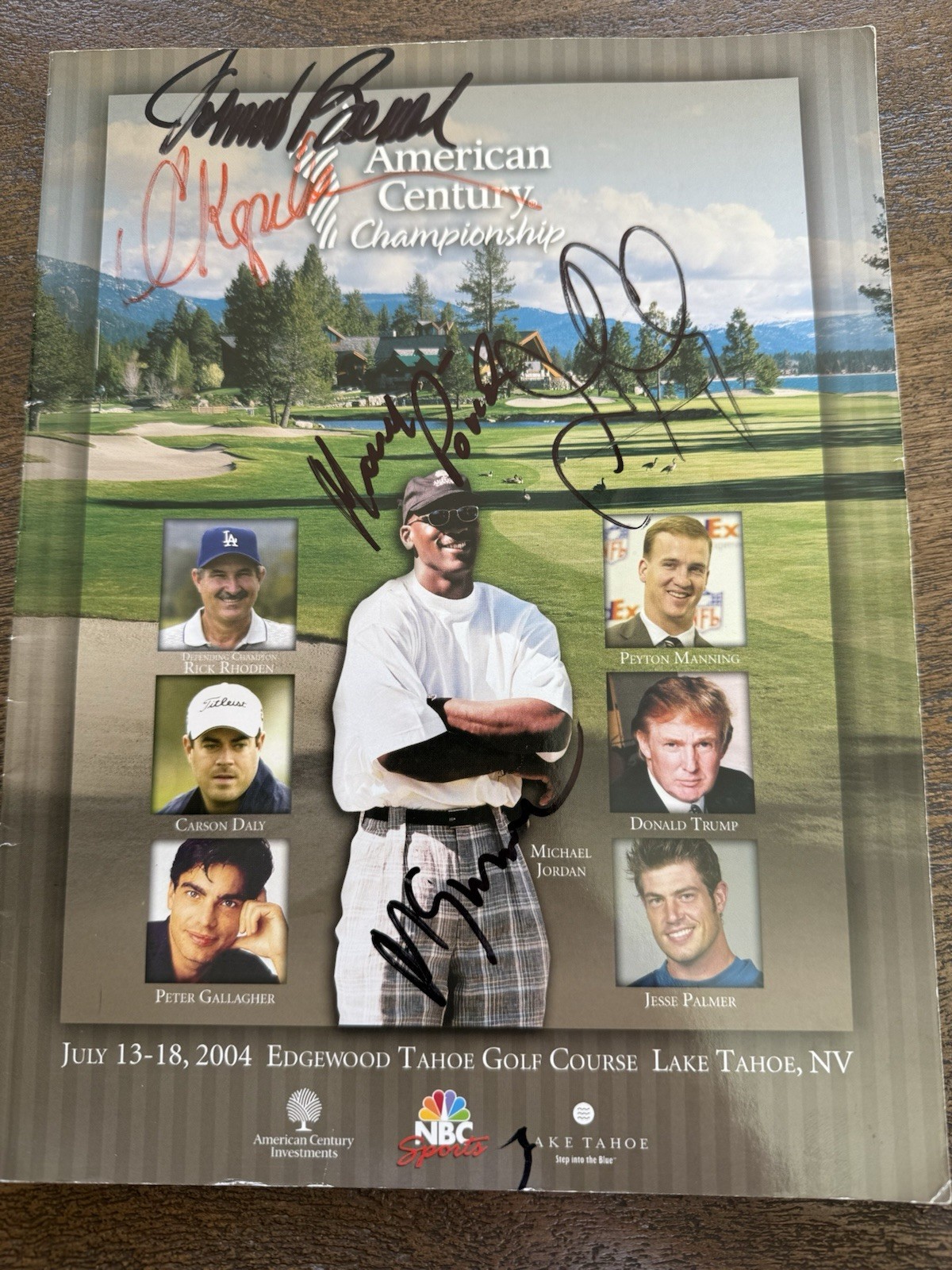 AC Edgewood Tahoe Golf Classic 2004 Program w Donald Trump Signature