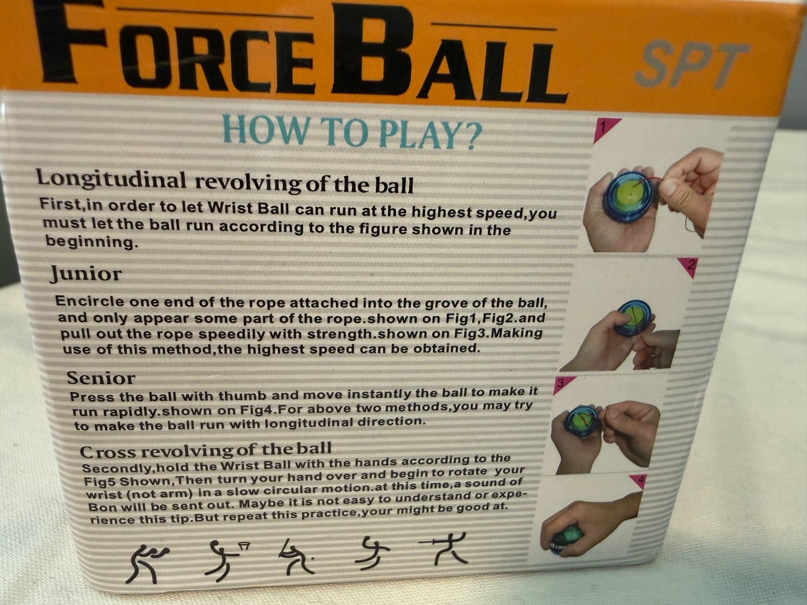 Force Ball Gyroscope Wrist Forearm Exerciser LED Hand Grip Strength Trainer NIB
