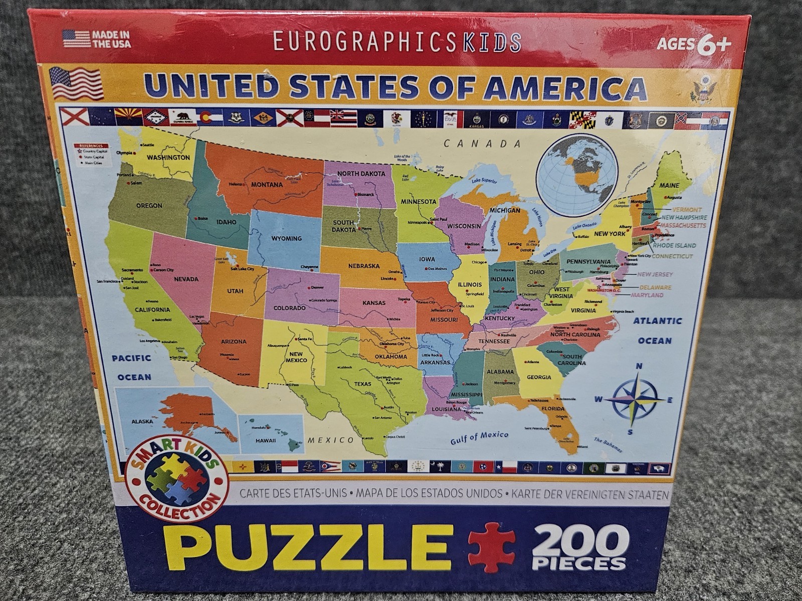 Eurographics Kids 200 Piece Puzzle UNITED STATES OF AMERICA