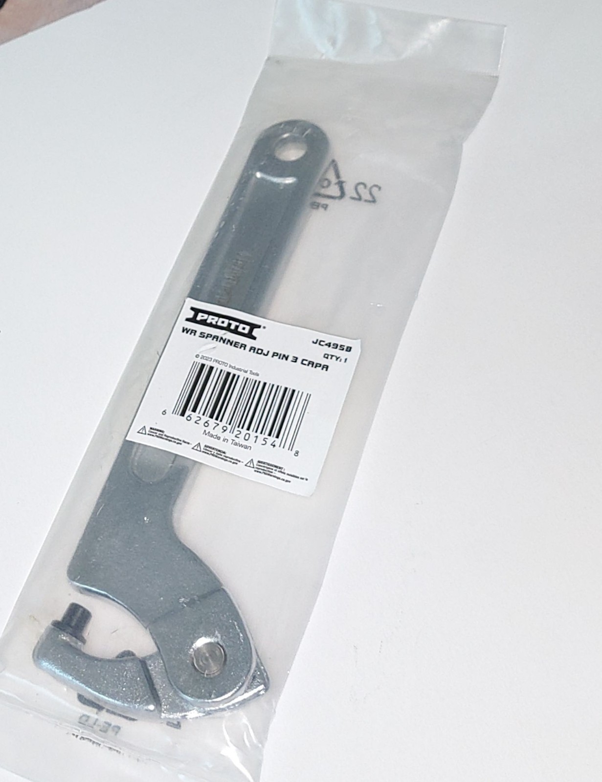 Proto 1-1/4" - 3" Adjustable Pin Spanner Wrench JC495B New Sealed