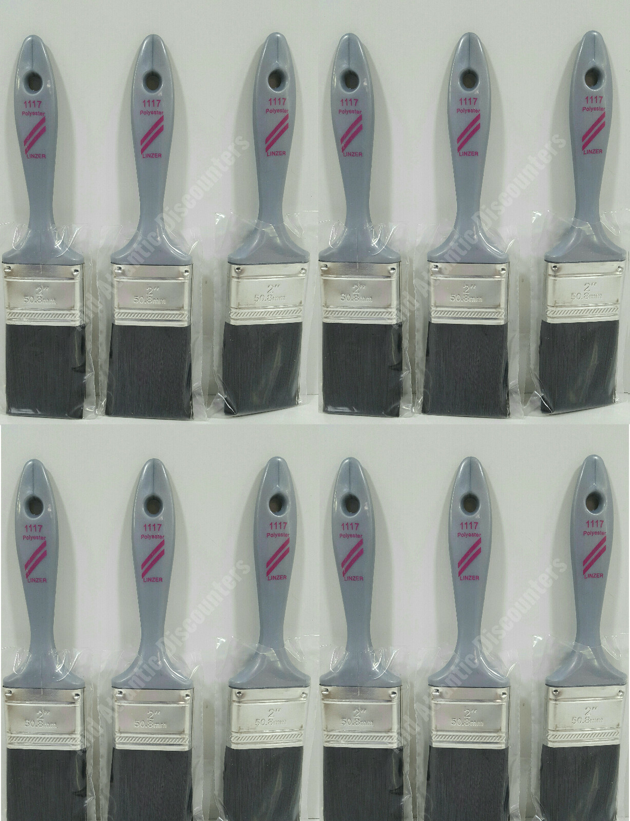 Lot of 12 Linzer 1117 Polyester Paint Brushes 2"