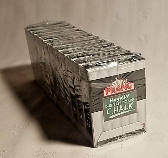 12 Boxes (of 12 ) Prang Dustless Hygieia WHITE Chalk 31144 Factory Sealed