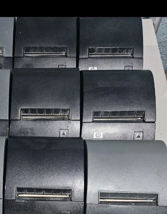 LOT OF (6) HP THERMAL POS PRINTERS. A799-C40W-HN00. ALL WORKING