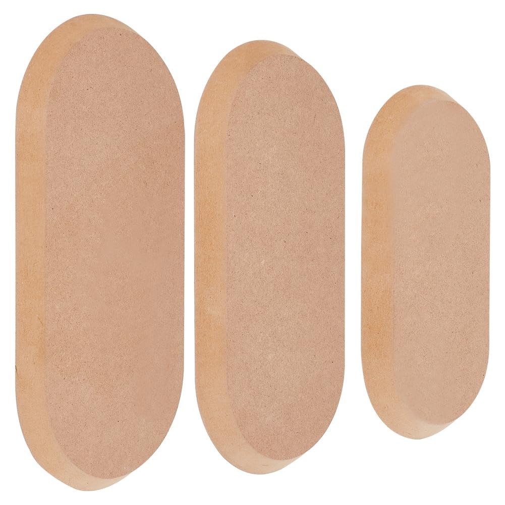 OLYCRAFT 3Pcs Ceramic Mold for Clay Wooden Oval Pottery Tools Clay Drying Board