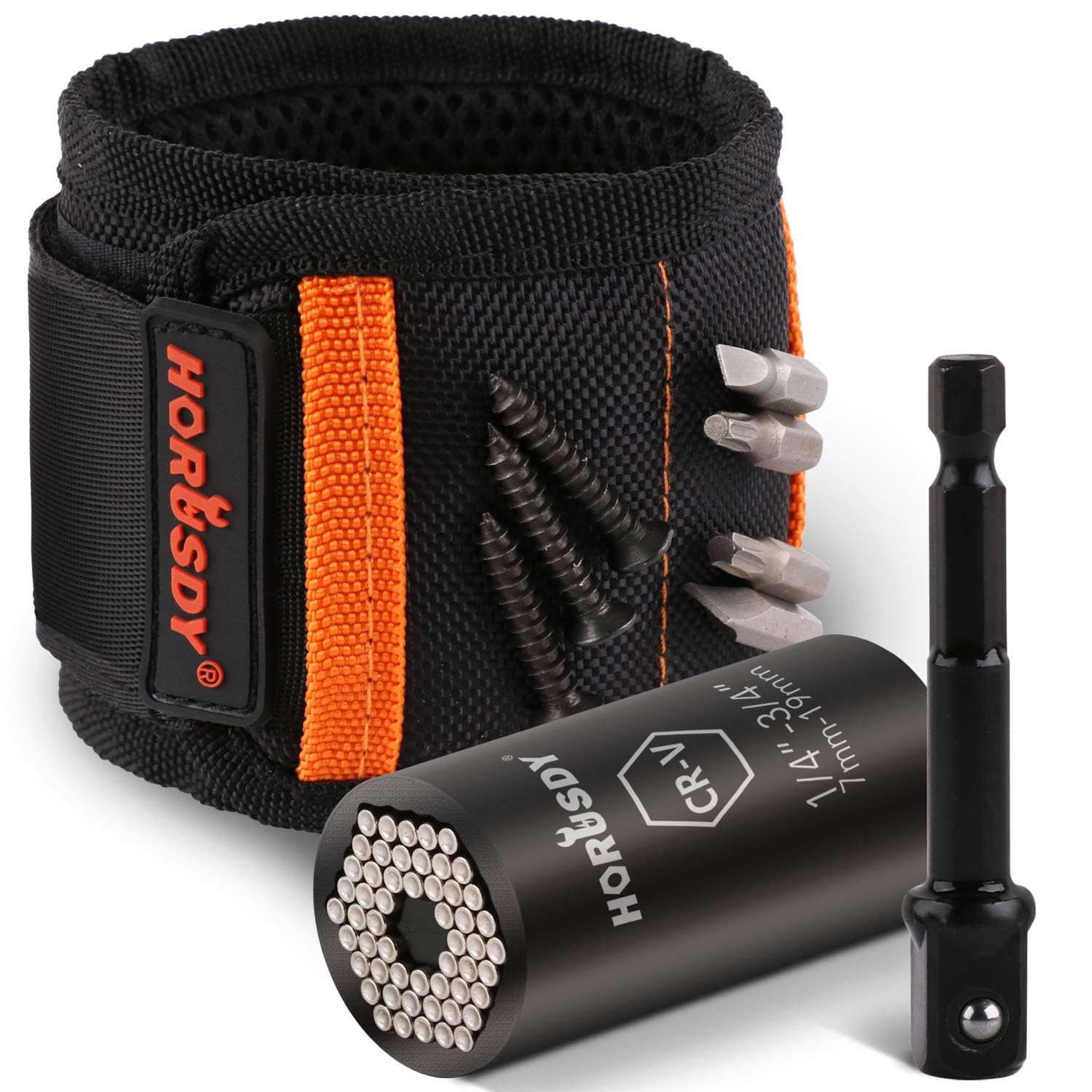 Magnetic Wristband & Universal Socket Grip (7–19mm), Stocking Stuffers Gifts ...