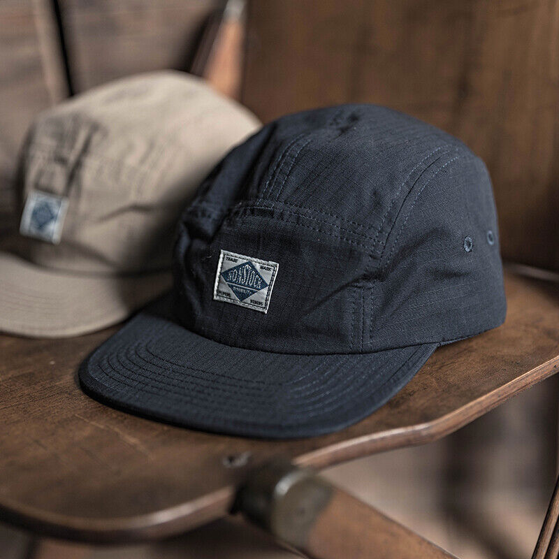 NON STOCK Fall Spring Cotton Ripstop Flat Peak Cap Men Baseball Hat Adjustable