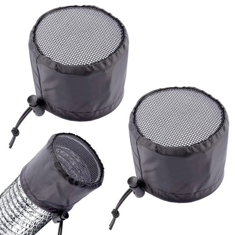 2PCS Grow Tent Duct Vent Filter Cover Waterproof Dustproof Elastic Band