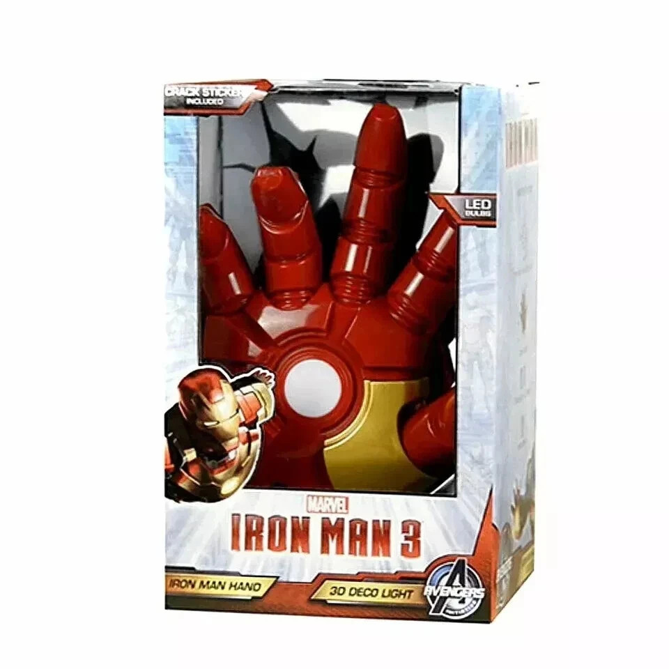 Marvel Avengers Iron man Hand 3D Deco LED Night Light Wall Art Room sale