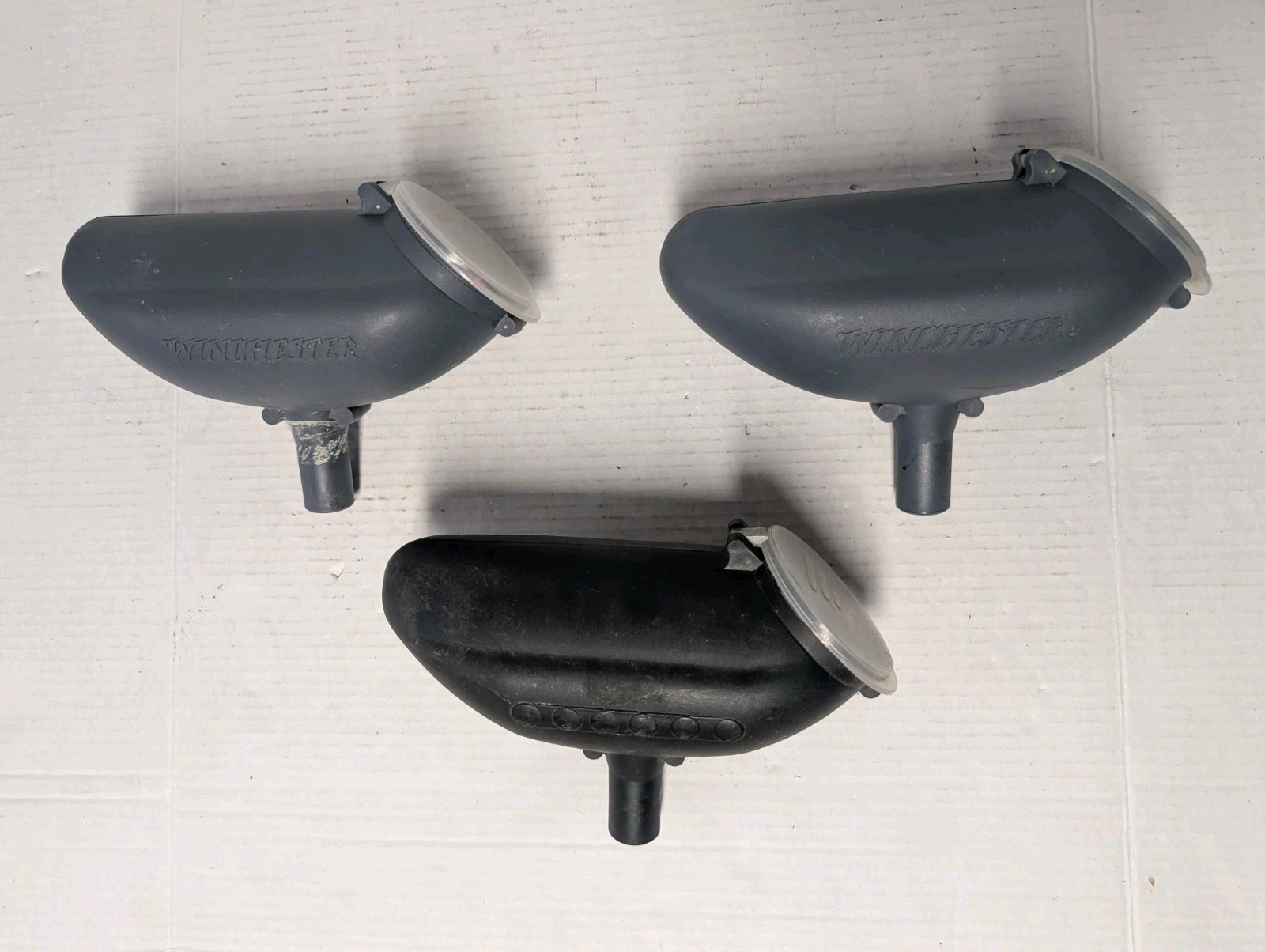 3 Gravity Fed Paintball Hoppers