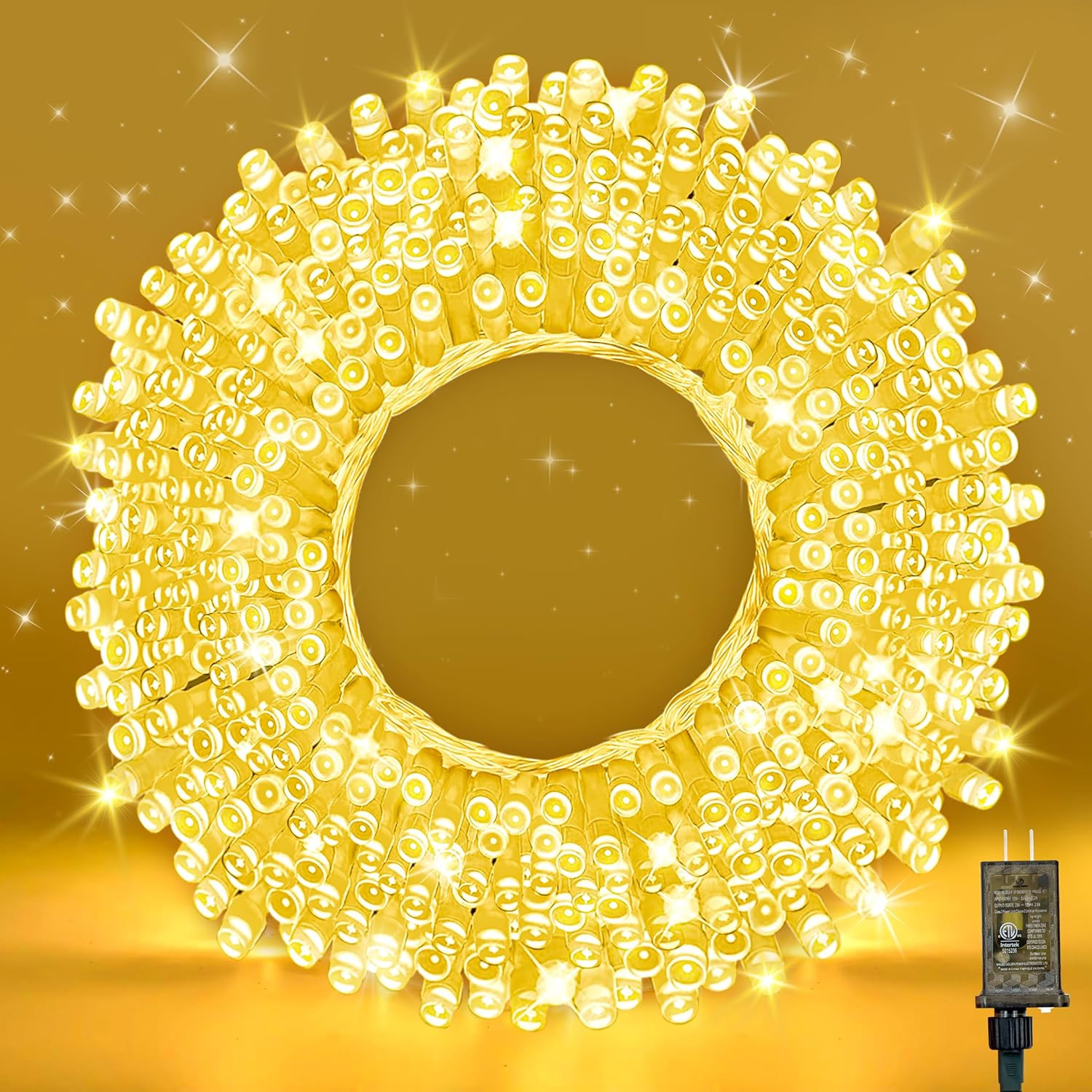 100FT Warm White LED String Lights 300 Waterproof Fairy Lights Indoor Outdoor