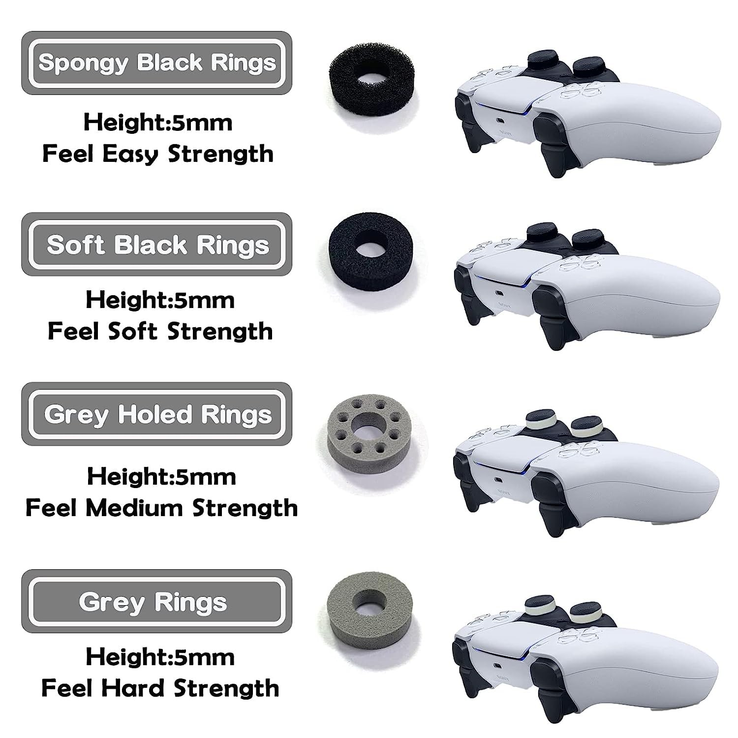 Precision Rings, Aim Assist Motion Controller 24PCS Target Gray