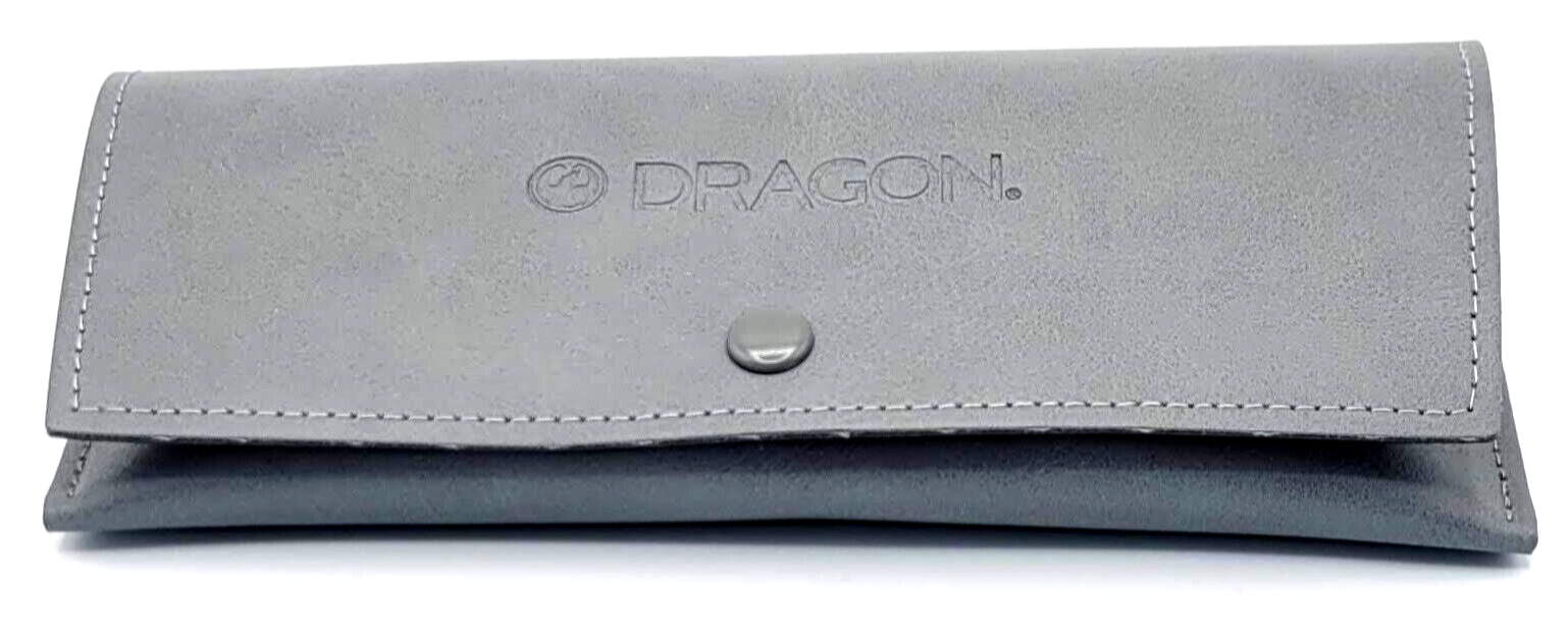 **2 PACK** AUTHENTIC & NEW - DRAGON - GREY - PLEATHER EYEGLASSES CASE