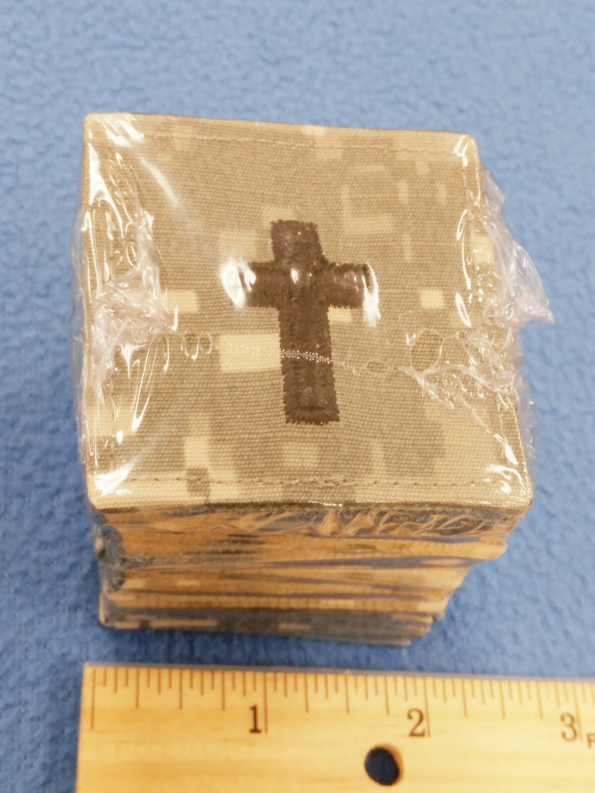 BUNDLE OF 20 - US ARMY ACU CHRISTIAN CHAPLAIN HOOK AND LOOP BACK PATCHES - NEW
