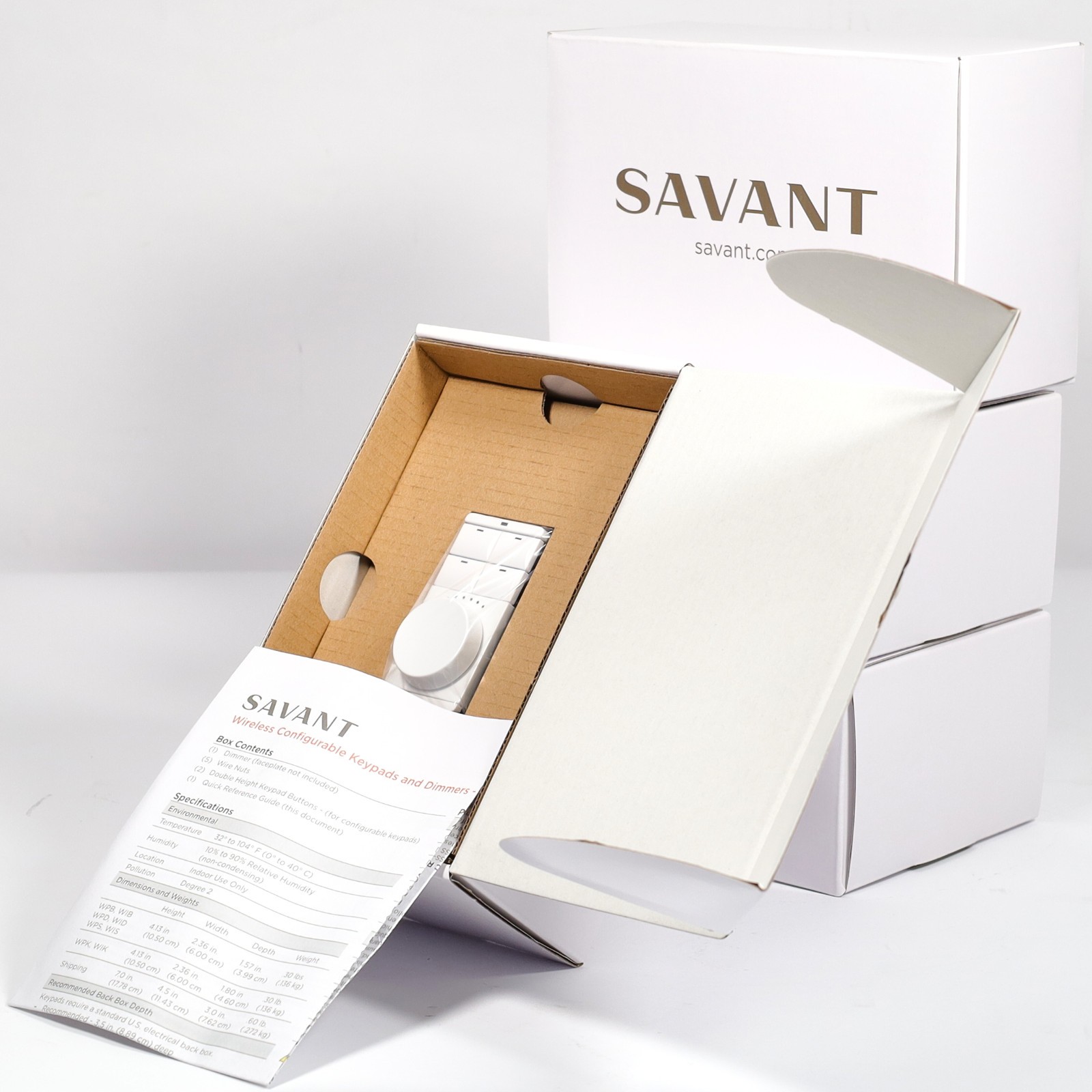 (Lot of 4) Savant Metropolitan Wireless Keypad with Dimmer WIK-SWS104 Rev 10